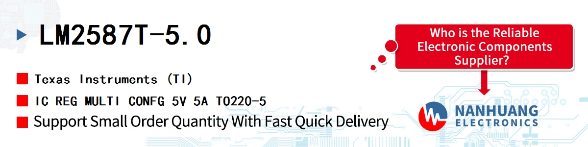 LM2587T-5.0 TI IC REG MULTI CONFG 5V 5A TO220-5