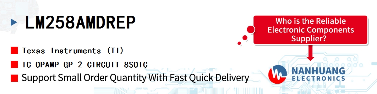 LM258AMDREP TI IC OPAMP GP 2 CIRCUIT 8SOIC