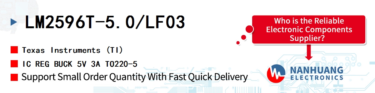 LM2596T-5.0/LF03 TI IC REG BUCK 5V 3A TO220-5