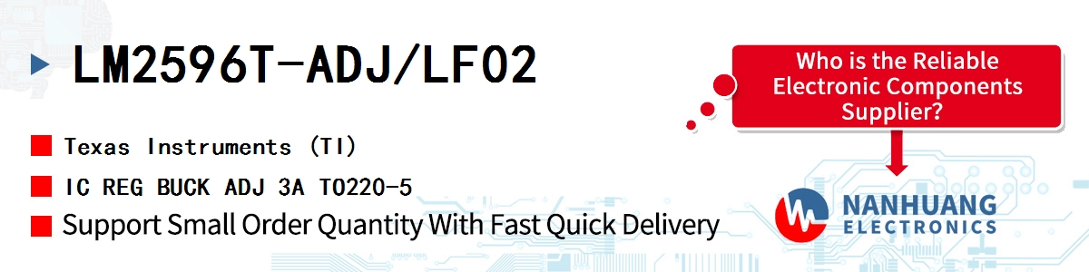 LM2596T-ADJ/LF02 TI IC REG BUCK ADJ 3A TO220-5