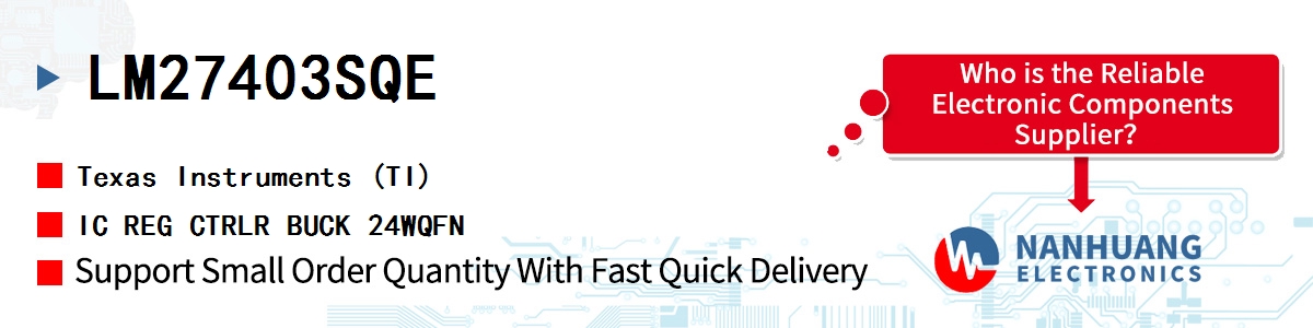 LM27403SQE TI IC REG CTRLR BUCK 24WQFN