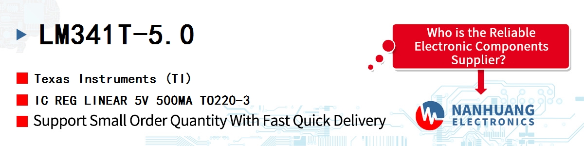 LM341T-5.0 TI IC REG LINEAR 5V 500MA TO220-3