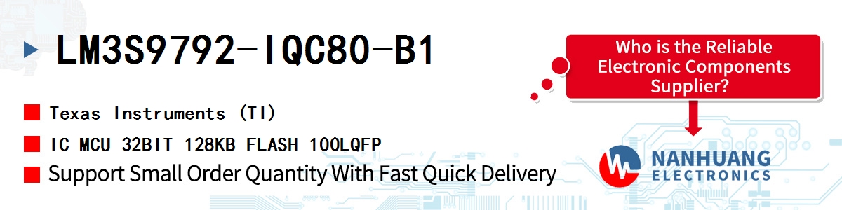 LM3S9792-IQC80-B1 TI IC MCU 32BIT 128KB FLASH 100LQFP