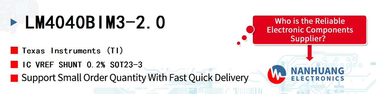 LM4040BIM3-2.0 TI IC VREF SHUNT 0.2% SOT23-3