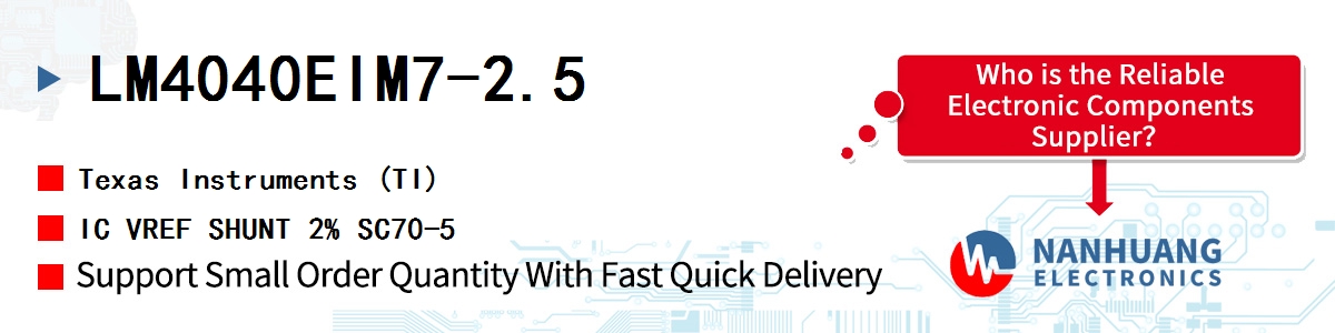 LM4040EIM7-2.5 TI IC VREF SHUNT 2% SC70-5