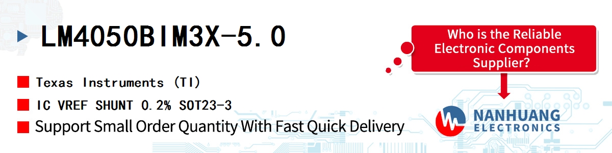 LM4050BIM3X-5.0 TI IC VREF SHUNT 0.2% SOT23-3