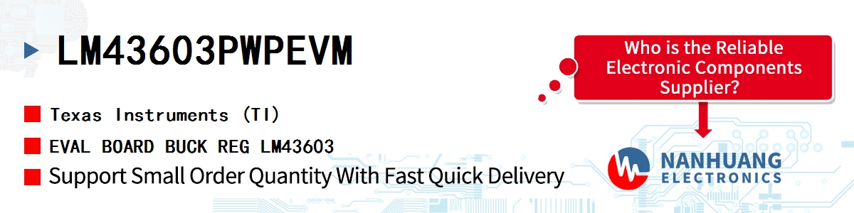 LM43603PWPEVM TI EVAL BOARD BUCK REG LM43603