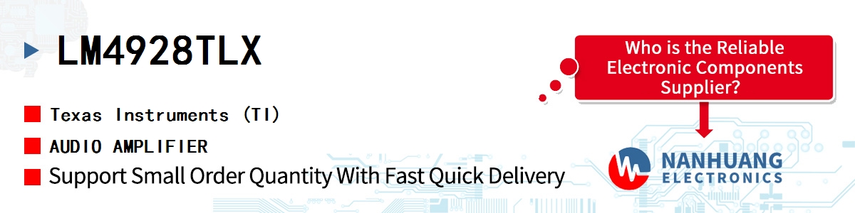 LM4928TLX TI AUDIO AMPLIFIER