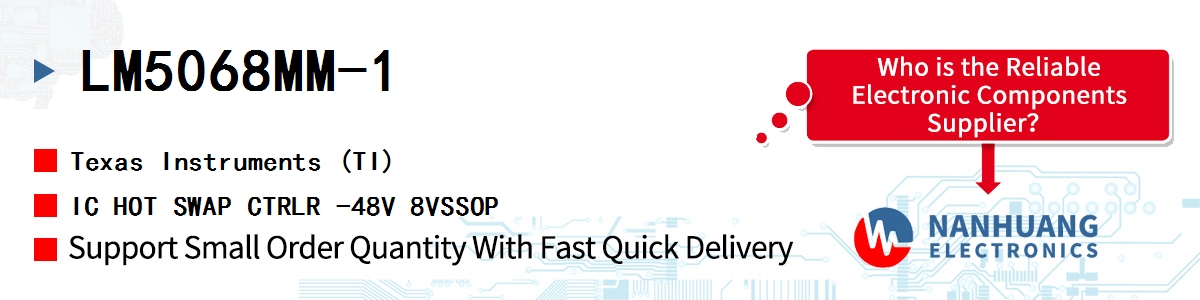 LM5068MM-1 TI IC HOT SWAP CTRLR -48V 8VSSOP