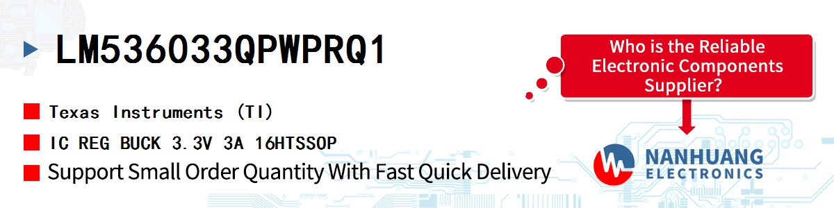 LM536033QPWPRQ1 TI IC REG BUCK 3.3V 3A 16HTSSOP