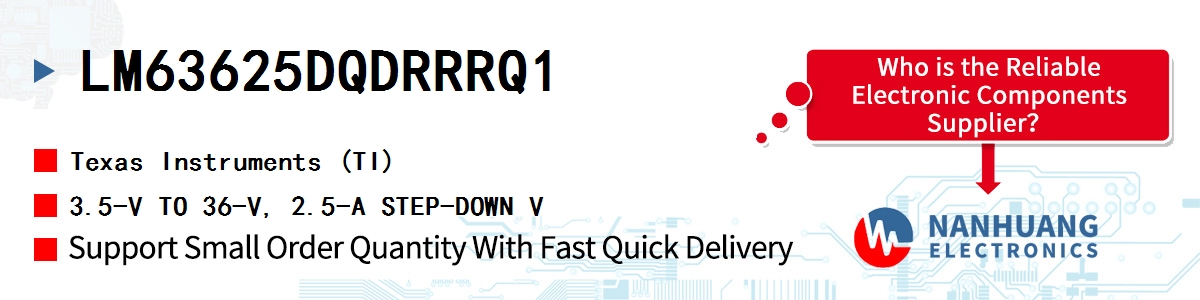 LM63625DQDRRRQ1 TI 3.5-V TO 36-V, 2.5-A STEP-DOWN V