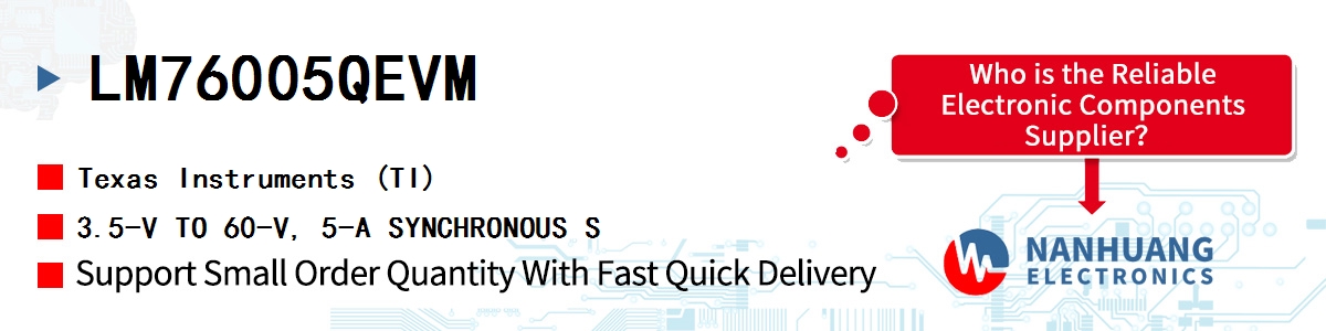 LM76005QEVM TI 3.5-V TO 60-V, 5-A SYNCHRONOUS S