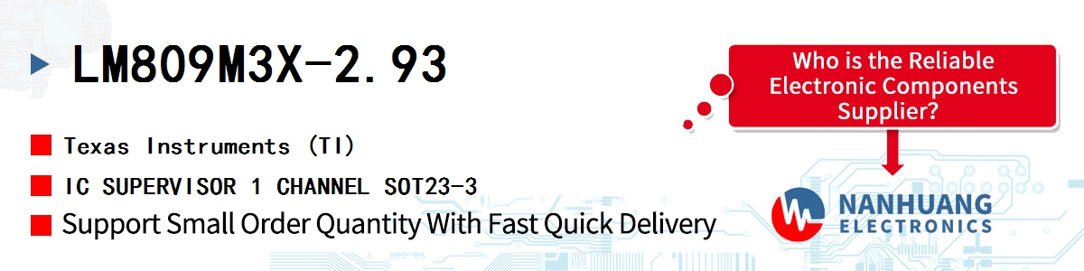 LM809M3X-2.93 TI IC SUPERVISOR 1 CHANNEL SOT23-3