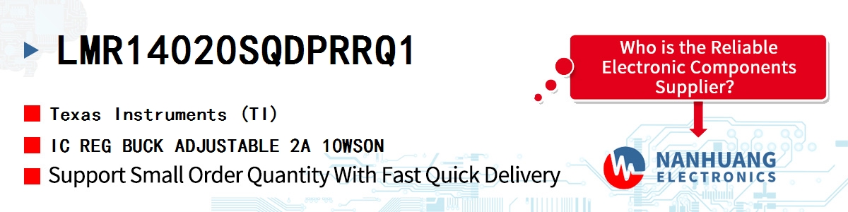 LMR14020SQDPRRQ1 TI IC REG BUCK ADJUSTABLE 2A 10WSON