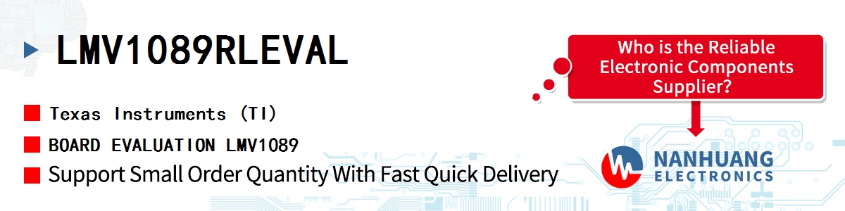 LMV1089RLEVAL TI BOARD EVALUATION LMV1089