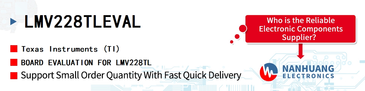 LMV228TLEVAL TI BOARD EVALUATION FOR LMV228TL