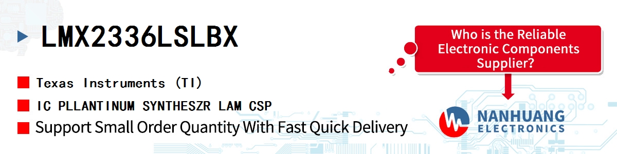 LMX2336LSLBX TI IC PLLANTINUM SYNTHESZR LAM CSP