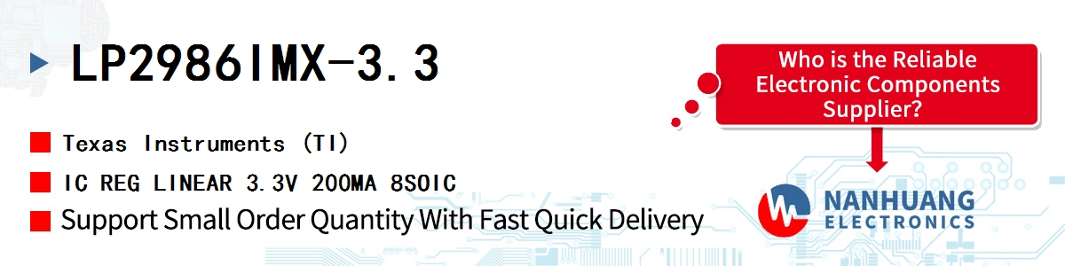 LP2986IMX-3.3 TI IC REG LINEAR 3.3V 200MA 8SOIC