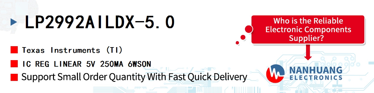 LP2992AILDX-5.0 TI IC REG LINEAR 5V 250MA 6WSON