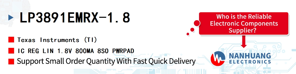 LP3891EMRX-1.8 TI IC REG LIN 1.8V 800MA 8SO PWRPAD