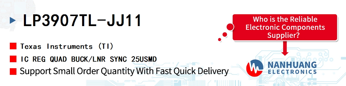 LP3907TL-JJ11 TI IC REG QUAD BUCK/LNR SYNC 25USMD