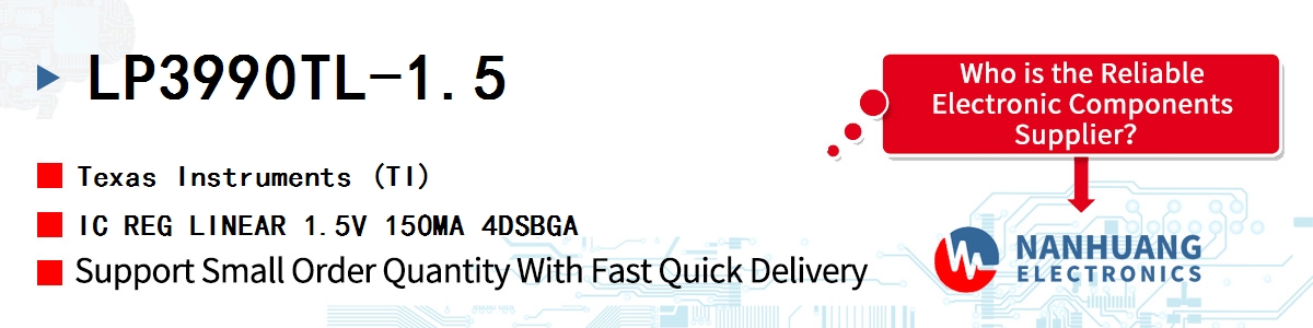 LP3990TL-1.5 TI IC REG LINEAR 1.5V 150MA 4DSBGA