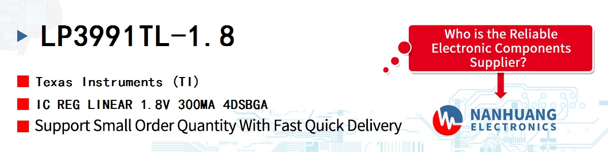 LP3991TL-1.8 TI IC REG LINEAR 1.8V 300MA 4DSBGA