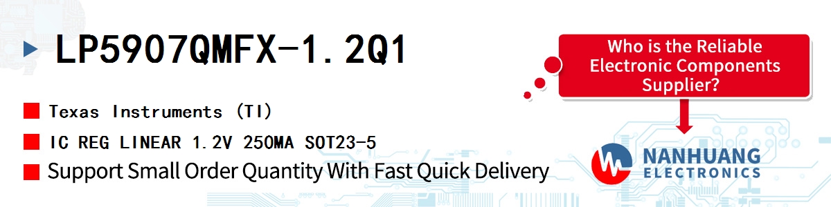 LP5907QMFX-1.2Q1 TI IC REG LINEAR 1.2V 250MA SOT23-5