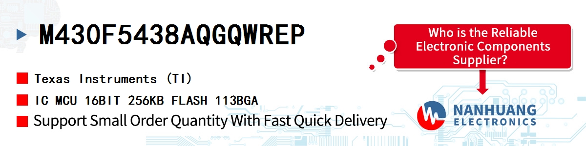 M430F5438AQGQWREP TI IC MCU 16BIT 256KB FLASH 113BGA