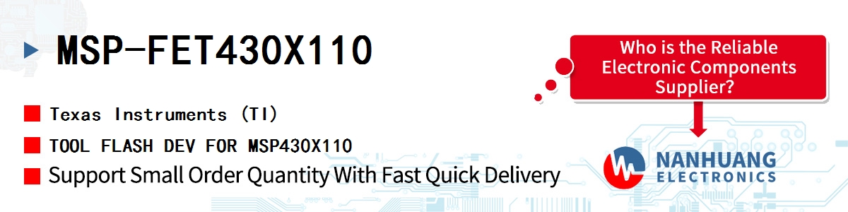 MSP-FET430X110 TI TOOL FLASH DEV FOR MSP430X110