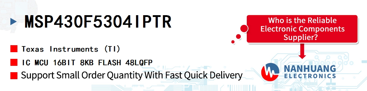 MSP430F5304IPTR TI IC MCU 16BIT 8KB FLASH 48LQFP