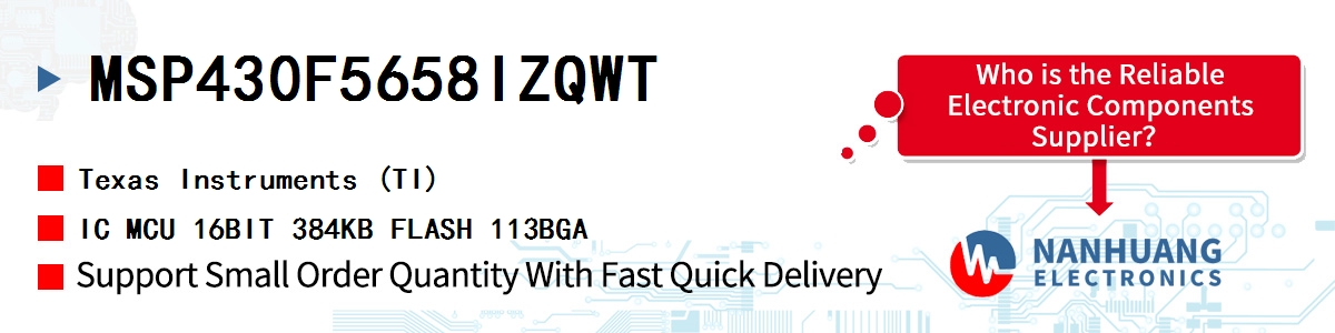 MSP430F5658IZQWT TI IC MCU 16BIT 384KB FLASH 113BGA