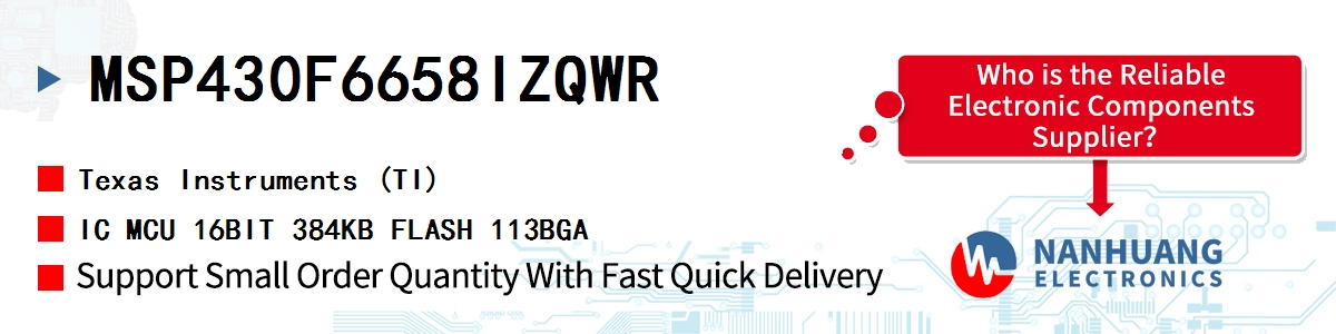MSP430F6658IZQWR TI IC MCU 16BIT 384KB FLASH 113BGA