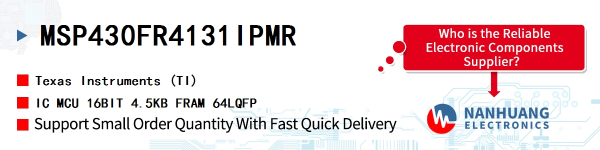 MSP430FR4131IPMR TI IC MCU 16BIT 4.5KB FRAM 64LQFP