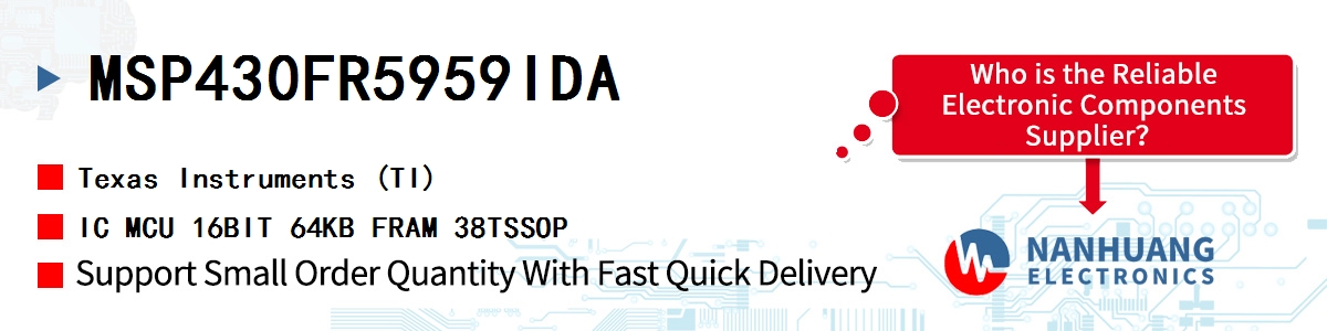 MSP430FR5959IDA TI IC MCU 16BIT 64KB FRAM 38TSSOP