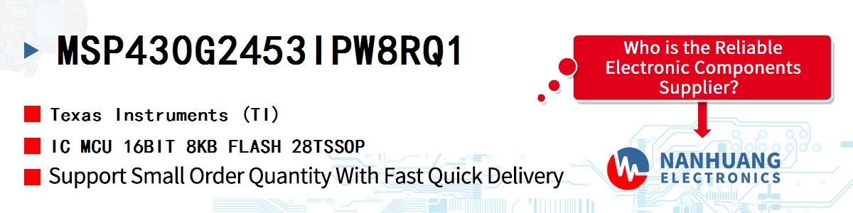 MSP430G2453IPW8RQ1 TI IC MCU 16BIT 8KB FLASH 28TSSOP