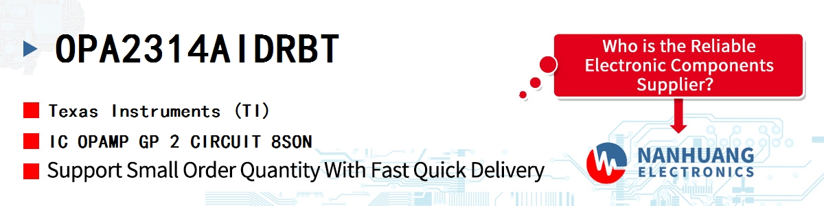 OPA2314AIDRBT TI IC OPAMP GP 2 CIRCUIT 8SON