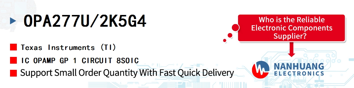 OPA277U/2K5G4 TI IC OPAMP GP 1 CIRCUIT 8SOIC