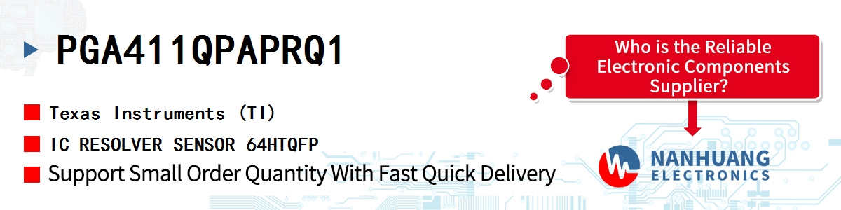 PGA411QPAPRQ1 TI IC RESOLVER SENSOR 64HTQFP