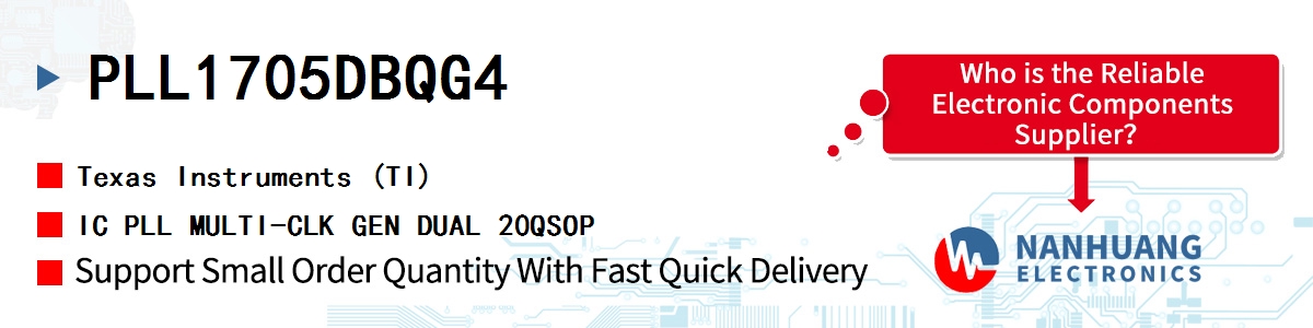 PLL1705DBQG4 TI IC PLL MULTI-CLK GEN DUAL 20QSOP
