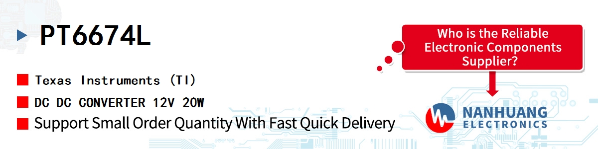 PT6674L TI DC DC CONVERTER 12V 20W