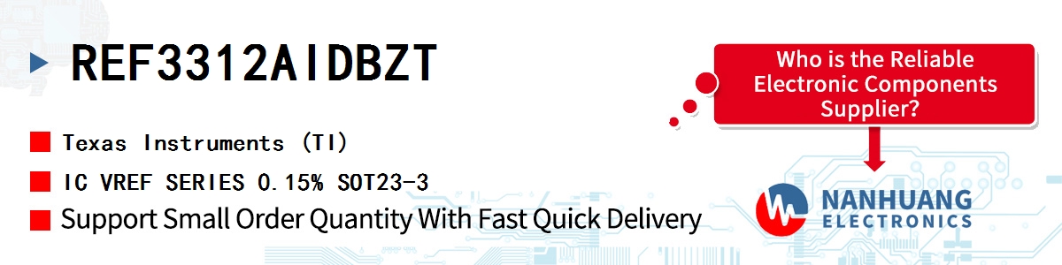 REF3312AIDBZT TI IC VREF SERIES 0.15% SOT23-3