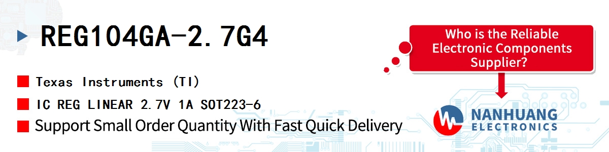 REG104GA-2.7G4 TI IC REG LINEAR 2.7V 1A SOT223-6