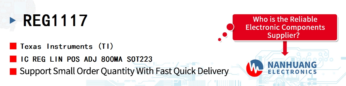REG1117 TI IC REG LIN POS ADJ 800MA SOT223