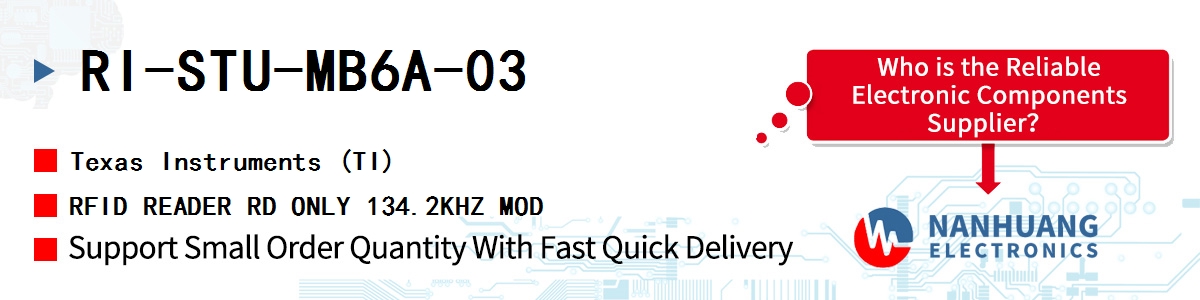RI-STU-MB6A-03 TI RFID READER RD ONLY 134.2KHZ MOD