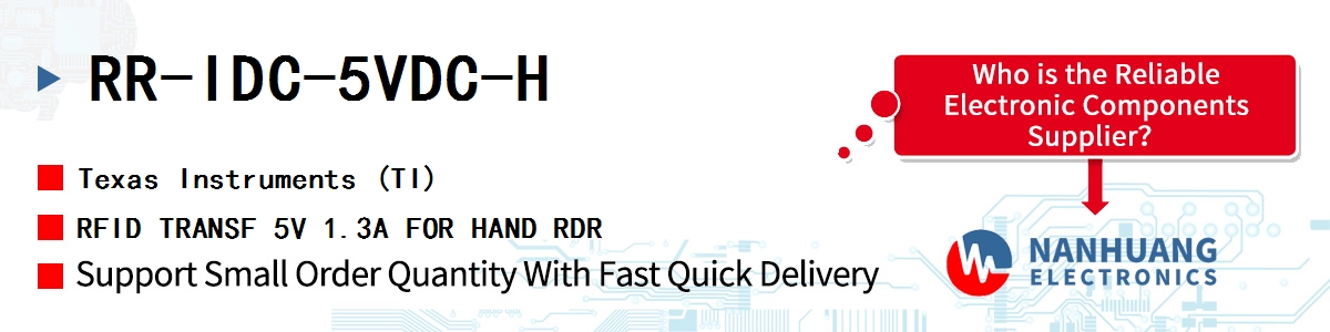 RR-IDC-5VDC-H TI RFID TRANSF 5V 1.3A FOR HAND RDR