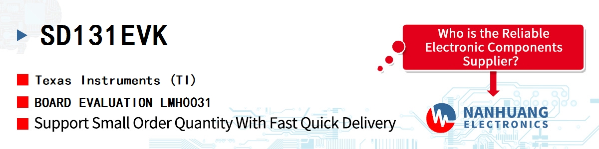 SD131EVK TI BOARD EVALUATION LMH0031
