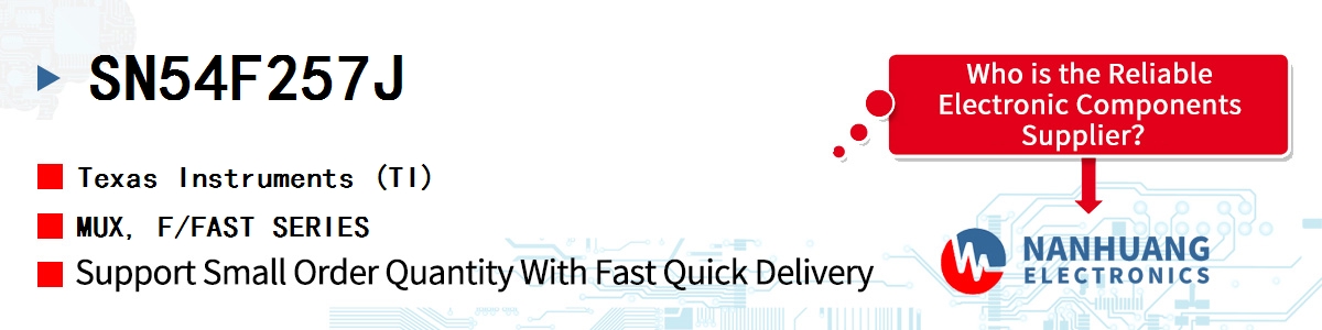 SN54F257J TI MUX, F/FAST SERIES