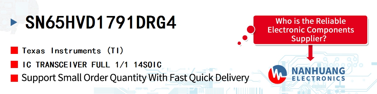 SN65HVD1791DRG4 TI IC TRANSCEIVER FULL 1/1 14SOIC