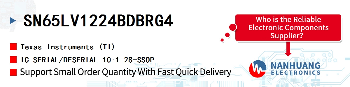 SN65LV1224BDBRG4 TI IC SERIAL/DESERIAL 10:1 28-SSOP